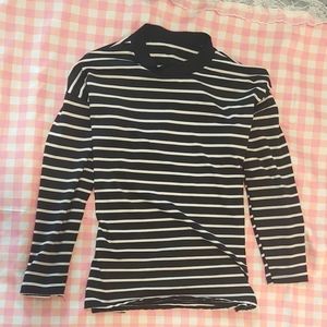 Black and White Striped Long Sleeve
